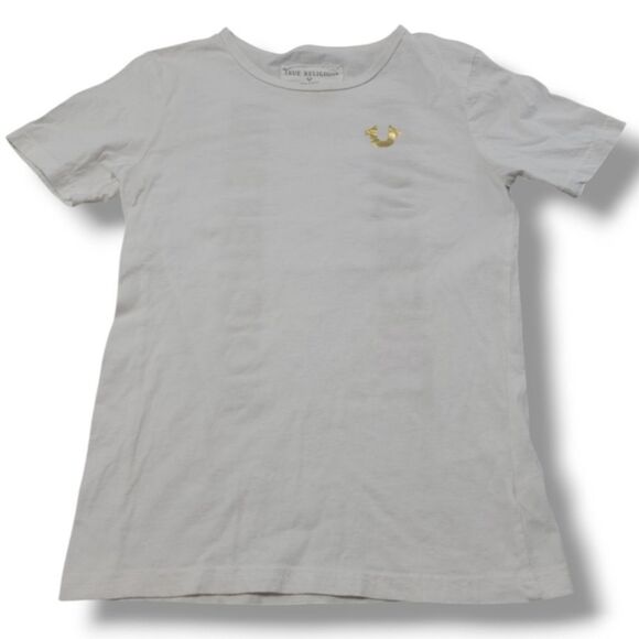 True Religion Shirt Size Medium (10-12) Kids Youth Size Graphic Tee Embroidered - Picture 1 of 7